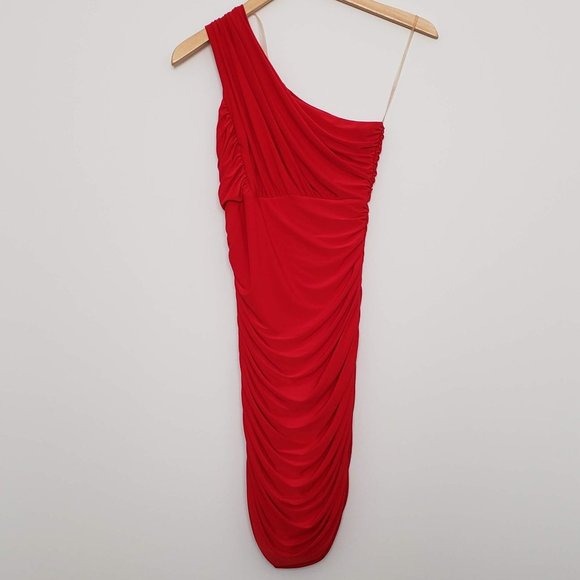 NWT Soprano red one shoulder bodycon dress - Picture 3 of 4